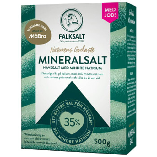 Havssalt Finkornigt Mindre Natrium 500g Falksalt