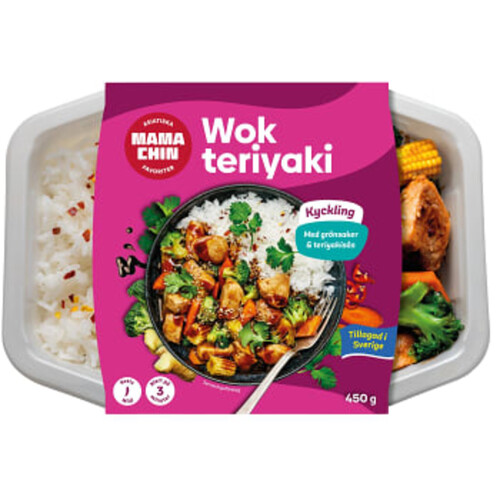 Wok Teriyaki Kyckling 450g Mama Chin