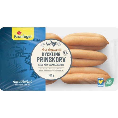 Prinskorv Kyckling 325g Kronfågel
