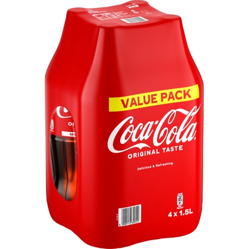 Läsk Original Taste Coca-Cola 4-pack 1.5l Coca-Cola