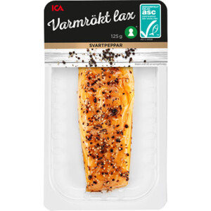Lax Färsk Varmrökt Peppar 125g Miljömärkt ICA