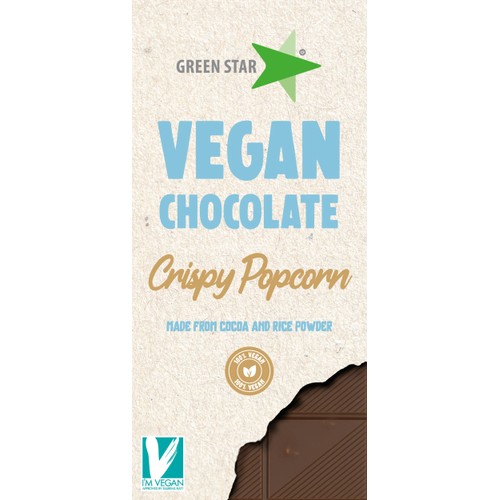 Choklad Vegan Ljus Popcorn 90g Green Star