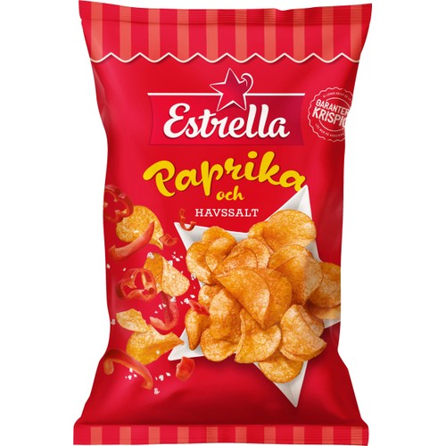 Chips Paprika & Havssalt 275g Estrella