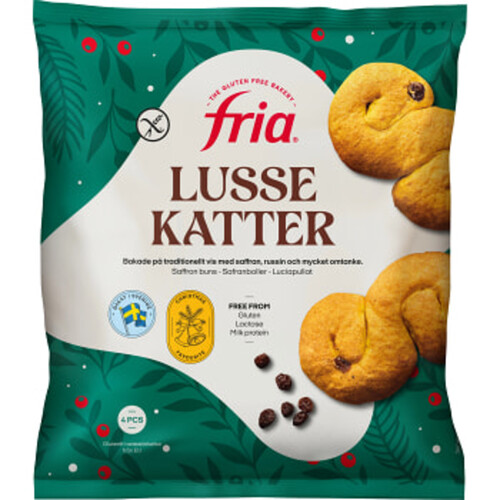 Lussekatter Glutenfria Frysta 250g Fria