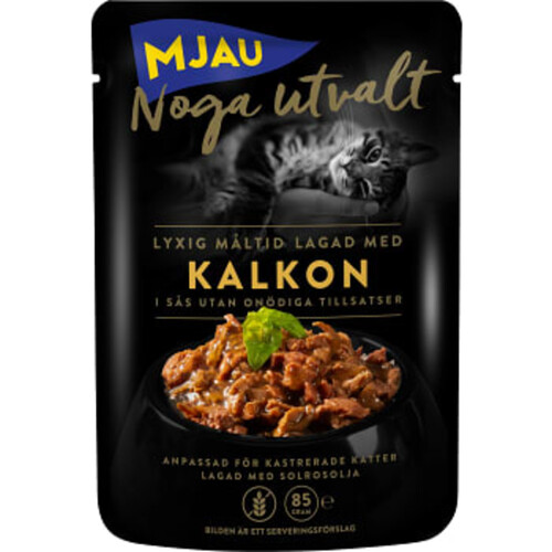 Kattmat Kalkon 85g Mjau