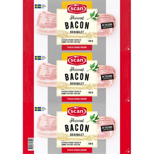 Bacon Skivat 3-pack 420g Scan