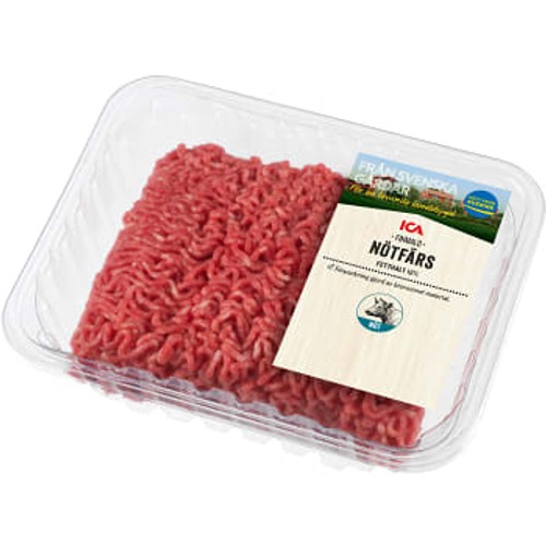 Nötfärs finmalen 12% 500g ICA