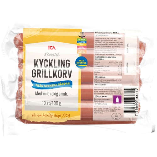 Grillkorv Kyckling 400g ICA