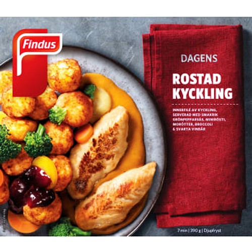 Rostad kycklingfilé Måltid Fryst 390g Findus
