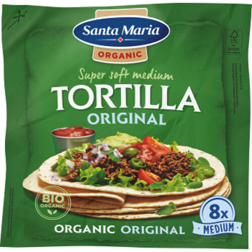 Tortilla Ekologisk Medium 8-p 320g Santa Maria
