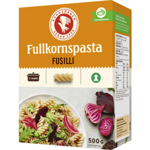 Fusilli Fullkorn 500g Kungsörnen