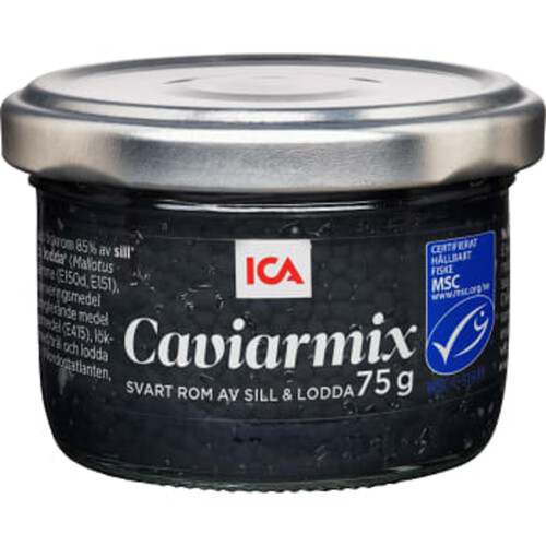 Caviarmix svart rom av sill och lodda 75g ICA