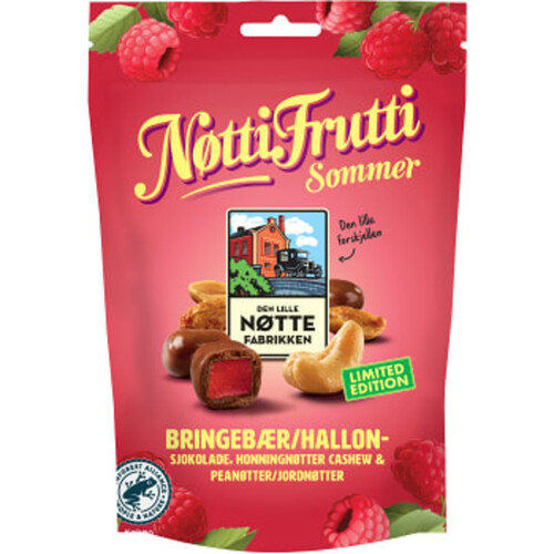 Nötmix Nøtti Frutti Hallon 160g Nöttefabrikken