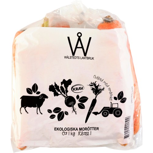 Morötter Klass 1 1kg KRAV Wålsteds Lantbruk