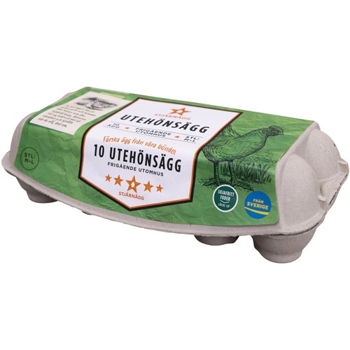 Ägg Frigående Utomhus 10-p Stjärnägg