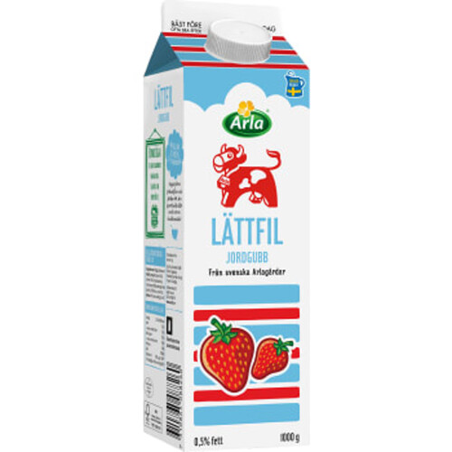 Lättfil Jordgubb 0,5% 1kg Arla Ko