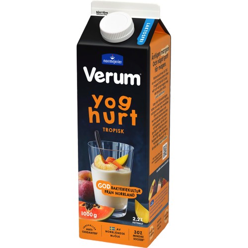 Yoghurt Tropisk Laktosfri 2,2% 1000g Verum
