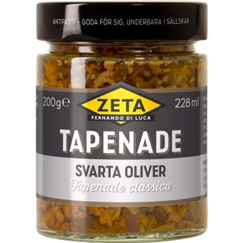 Tapenade av Oliver Svarta 200g Zeta