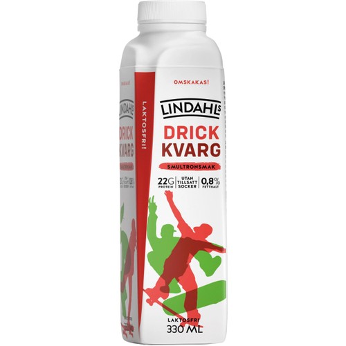 Drickkvarg Smultron Laktosfri 0,8% 330ml Lindahls