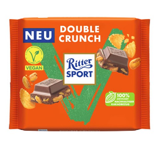 Chokladkaka Vegan Double crunch 100g Ritter