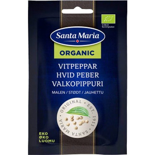 Vitpeppar Malen Ekologisk 20g Santa Maria