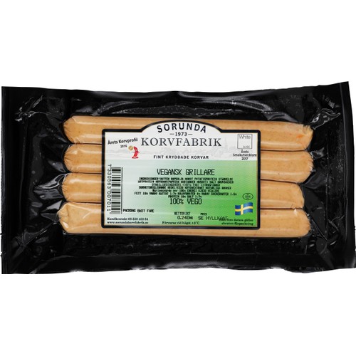 Grillare Vegansk 240g Sorunda Korvfabrik