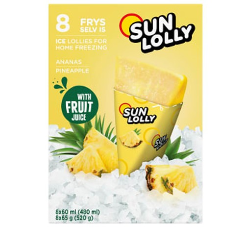Glass Sun Lolly Pineapple 480ml Sun Lolly