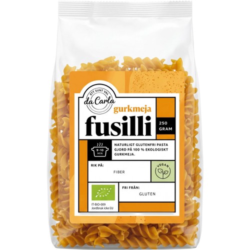 Fusilli Av Gurkmeja & Råris Eko 250g Da Carla