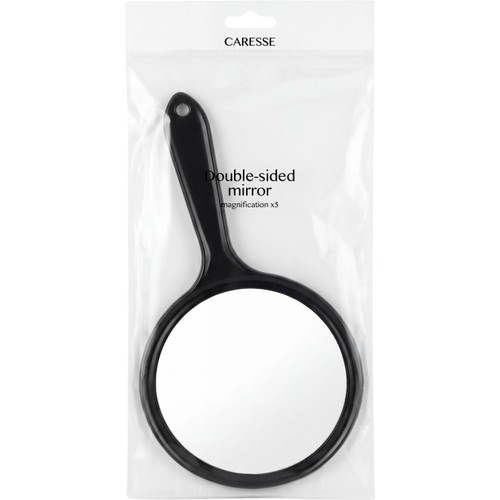Handspegel Dubbelsidig Svart 1st Caresse