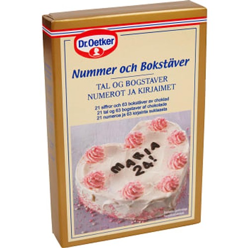 Nummer & Bokstäver 60g Dr.Oetker