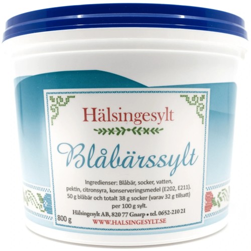 Blåbärssylt 800g Hälsingesylt