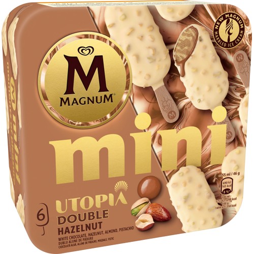 Glass Utopia double hazelnut mini 6-p Magnum