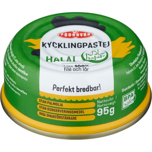 Kycklingpastej Halal 95g Podravka