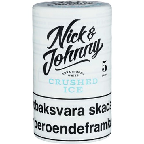Crushed ice White Portionssnus Stock 5-p Nick & Johnny