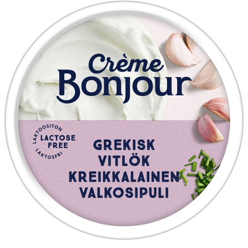 Färskost Grekisk vitlök laktosfri 100g Creme Bonjour