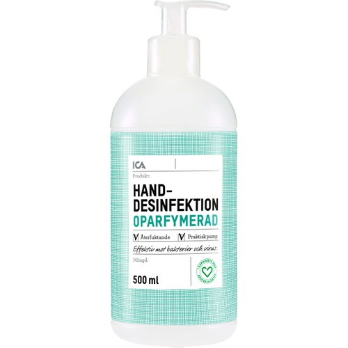 Handdesinfektion Oparfymerad 500ml ICA Hjärtat