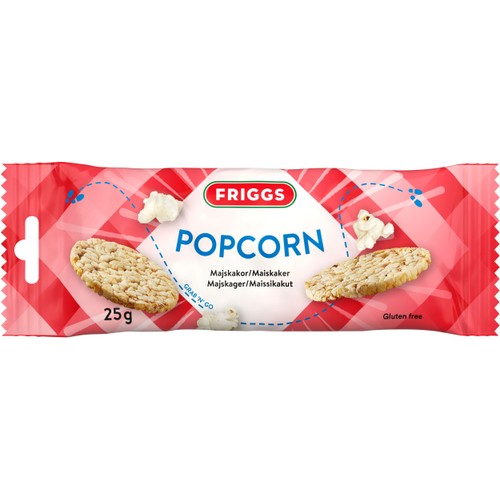 Majskakor Popcorn Snackpack Glutenfri 25g Friggs