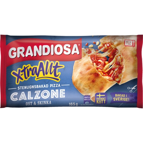 Calzone ost & skinka minipizza 165g Grandiosa