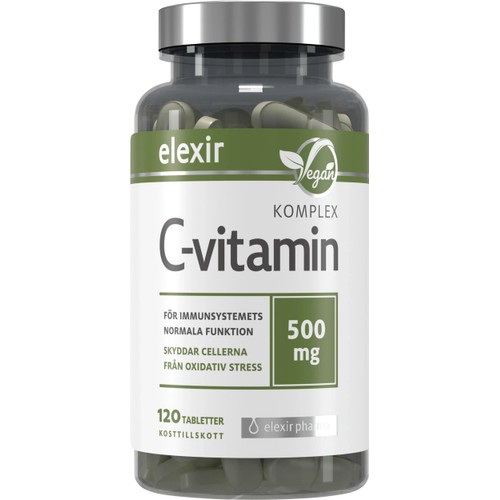 Kosttillskott C-Vitamin 500mg 120-p Elexir Pharma