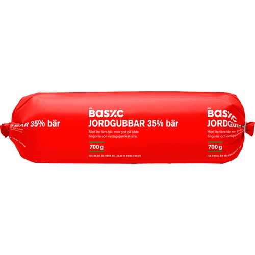 Jordgubbar 35% bär refill 700g ICA Basic