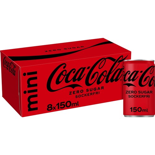 Läsk Zero Miniburk 8x15cl Coca-Cola