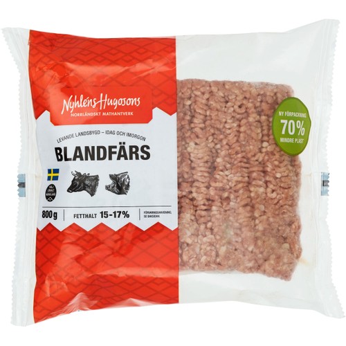 Blandfärs 50/50 15% 800g Nyhléns Hugosons