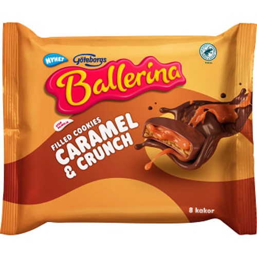 Filled Cookies Caramel & Crunch 128g Ballerina
