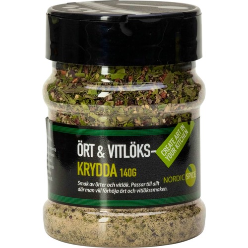 Kryddblandning Örter & Vitlök 140g Nordic Spice