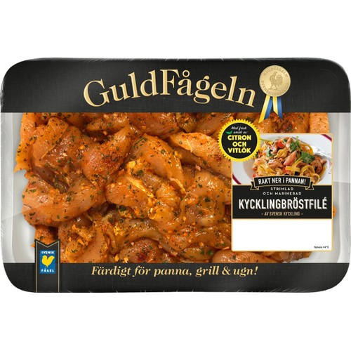 Kycklingbröstfilé strimlad marinerad 600g Guldfågeln
