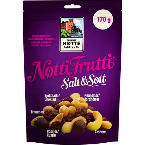 Nøtti Frutti Salt & Sött 170g Nöttefabrikken