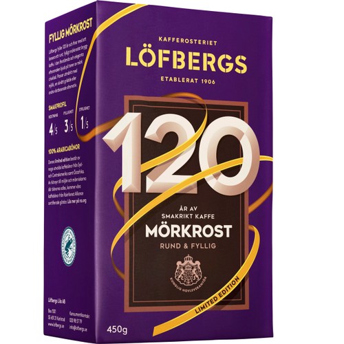 Kaffe, malet 120år LTD Mörkrost 450g Löfbergs