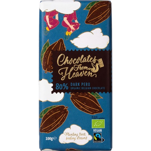 Mörk Choklad Dark Peru 80% Eko 100g Chocolates From Heaven