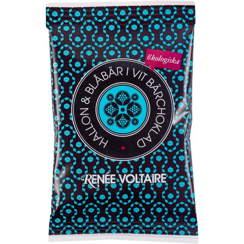 Hallon & Blåbär I Vit Bärchoklad Eko 45g Renée Voltaire