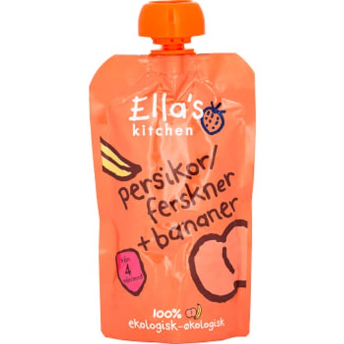 Persikor & bananer Från 4m Ekologisk 120g Ellas Kitchen